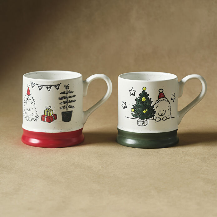 Karaca New Year Yılbaşı Kitty 2 Kişilik Kupa Seti