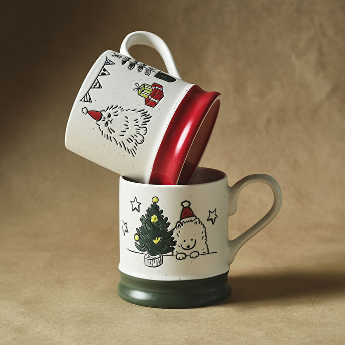 Karaca New Year Yılbaşı Kitty 2 Kişilik Kupa Seti