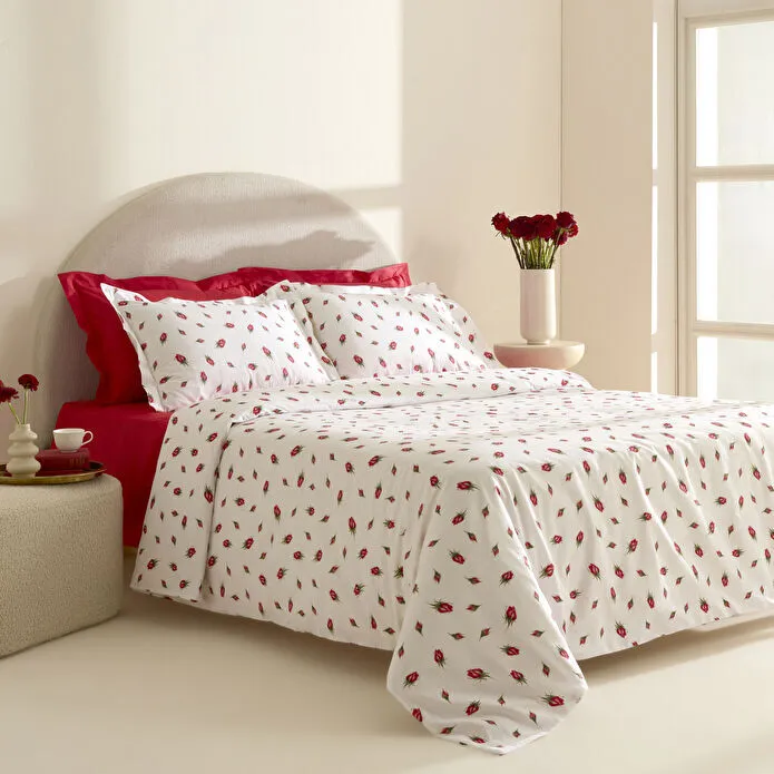 Karaca Home Aurelius %100 Pamuk Çift Kişilik Nevresim Takımı Kırmızı