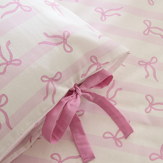 Karaca Home Ribelle %100 Pamuk Tek Kişilik Nevresim Takımı Pembe