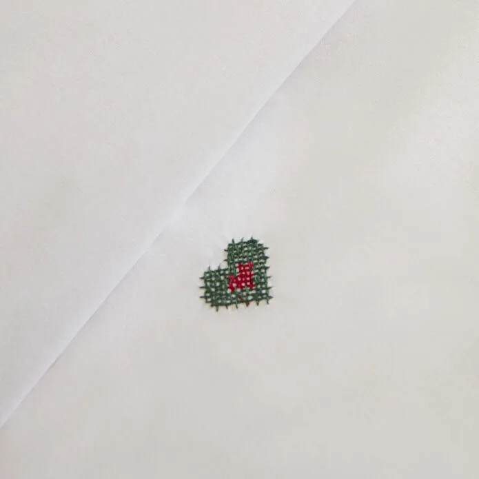 Karaca Home Amour Mio %100 Pamuk Çift Kişilik Nakışlı Nevresim Takımı Beyaz