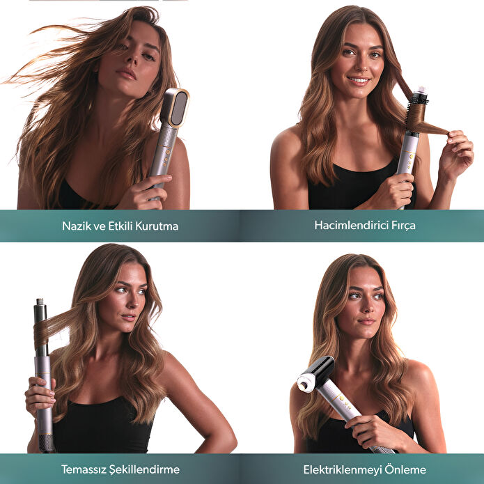 Homend Hairmony 4606h Plus Saç Kurutma ve Şekillendirme Seti Mor