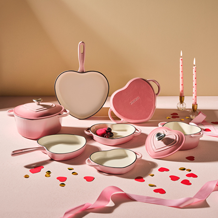 Karaca Love Emayeli Demir Döküm Sahan 18 cm