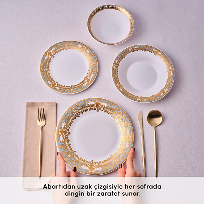 Karaca Royal Opal 24 Parça 6 Kişilik Yemek Takımı