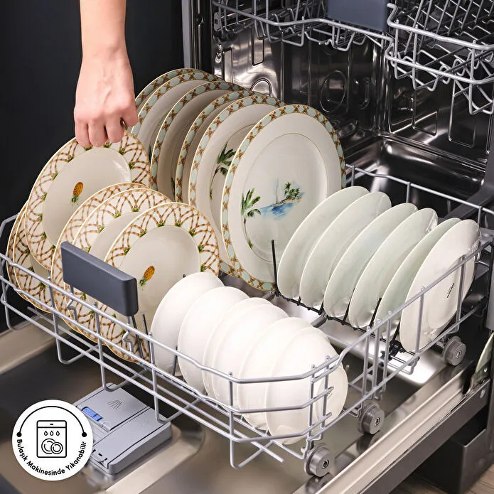 Karaca Forever Bone Tropical 24 Parça 6 Kişilik Yemek Takımı