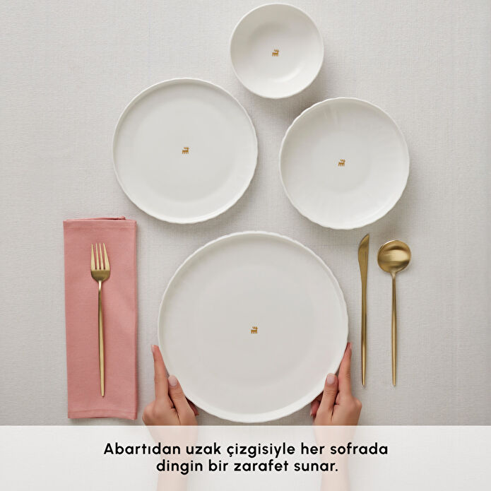 Karaca Stream Bone Pumpkin 24 Parça 6 Kişilik Yemek Takımı