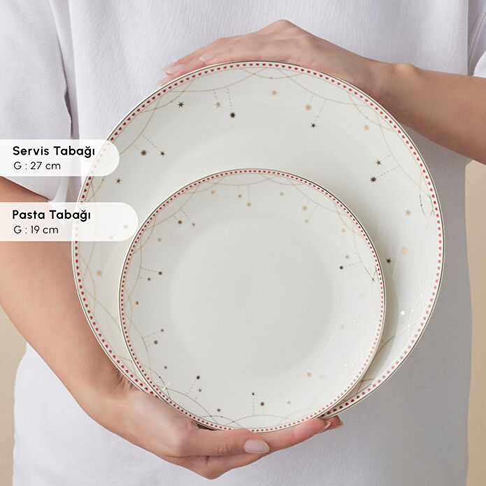 Karaca Elegance Bone Festival 24 Parça 6 Kişilik Yemek Takımı