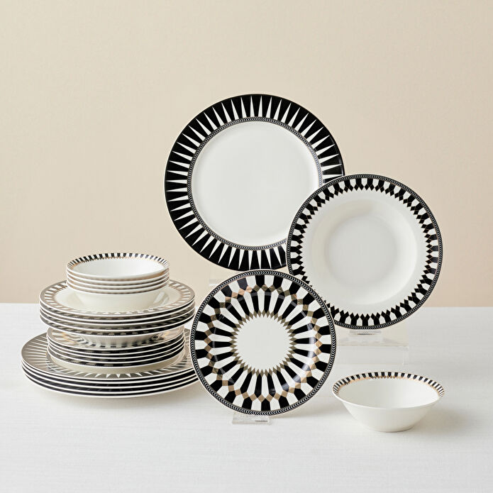 Karaca Elegance Bone Helsinki 24 Parça 6 Kişilik Yemek Takımı