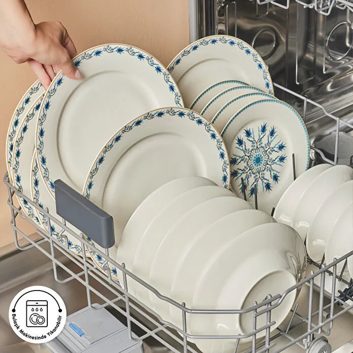 Karaca Forever Bone İznik 24 Parça 6 Kişilik Yemek Takımı