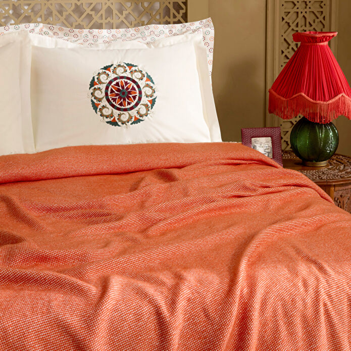 Karaca Home Andalisa %100 Pamuk Nakışlı Çift Kişilik Nish Set Bordo