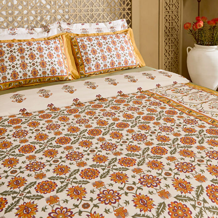 Karaca Home Zahara Çift Kişilik Nevresım Takımı Hardal