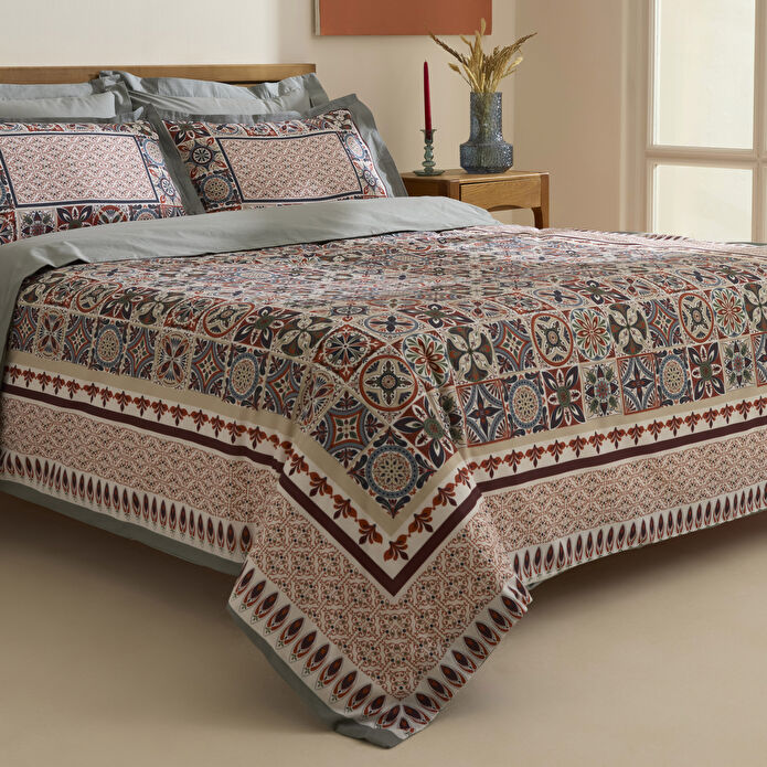 Karaca Home Tessera %100 Pamuk Çift Kişilik Nevresim Takımı Mint