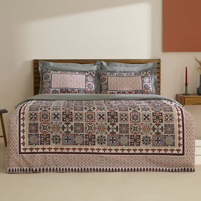 Karaca Home Tessera %100 Pamuk Çift Kişilik Nevresim Takımı Mint