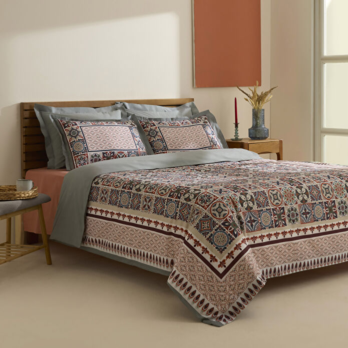 Karaca Home Tessera %100 Pamuk Çift Kişilik Nevresim Takımı Mint