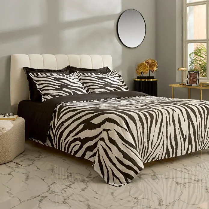Karaca Home Marimba %100 Pamuk Çift Kişilik Nevresim Takımı Siyah