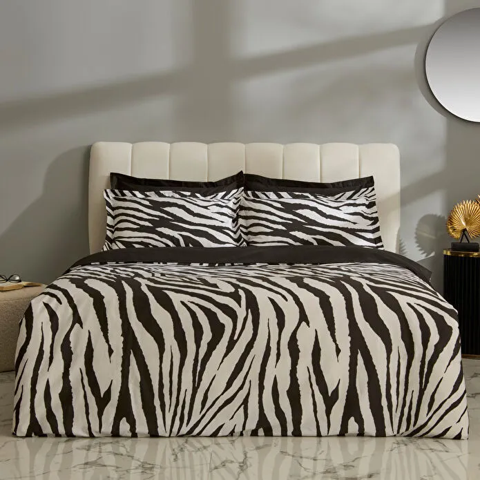 Karaca Home Marimba %100 Pamuk Çift Kişilik Nevresim Takımı Siyah