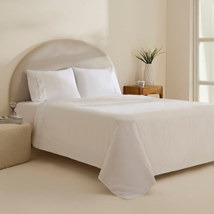 Karaca Home Ovelın Çift Kişilik Nevresim Takımı Beyaz