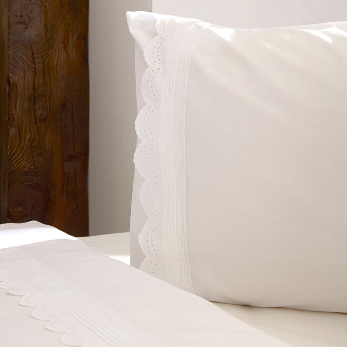 Karaca Home Ovelın Çift Kişilik Nevresim Takımı Beyaz