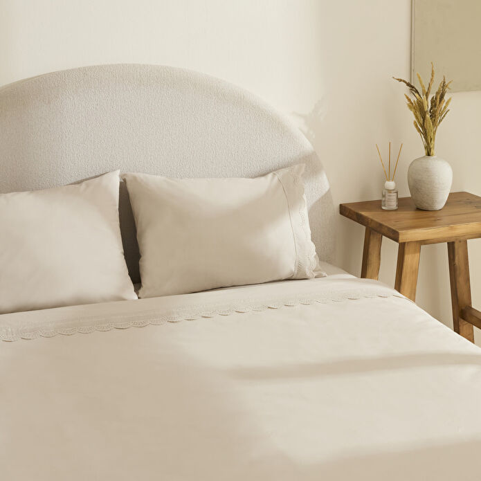 Karaca Home Ovelin Çift Kişilik Nevresim Takımı Bej