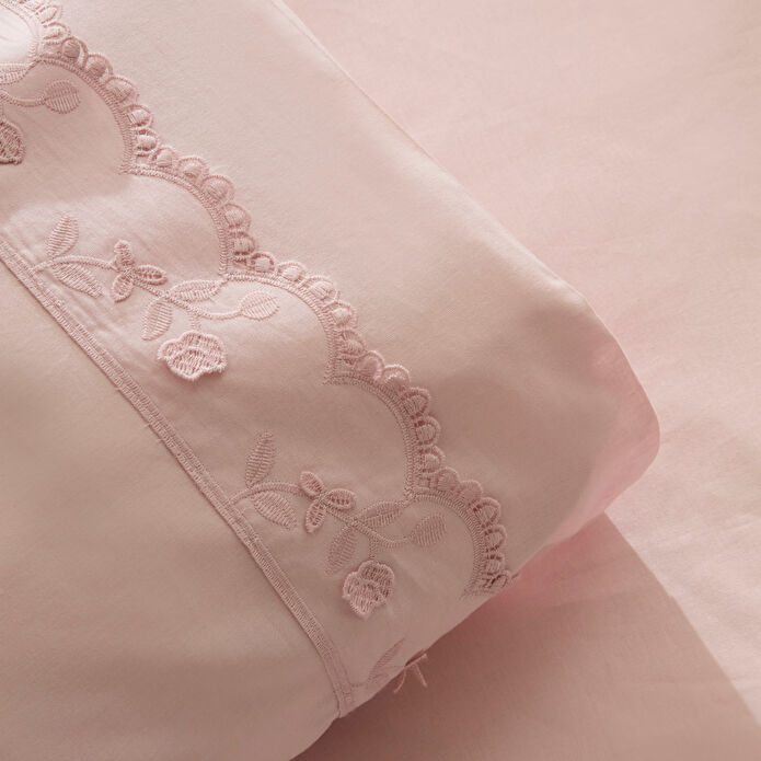 Karaca Home Delvyn %100 Pamuk Çift Kişilik Nevresim Takımı Pudra