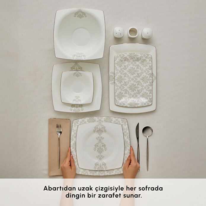 Karaca Fine Pearl Paris 58 Parça 12 Kişilik Yemek Takımı