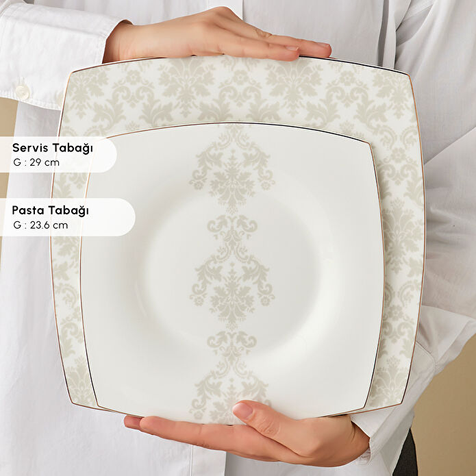 Karaca Fine Pearl Paris 58 Parça 12 Kişilik Yemek Takımı