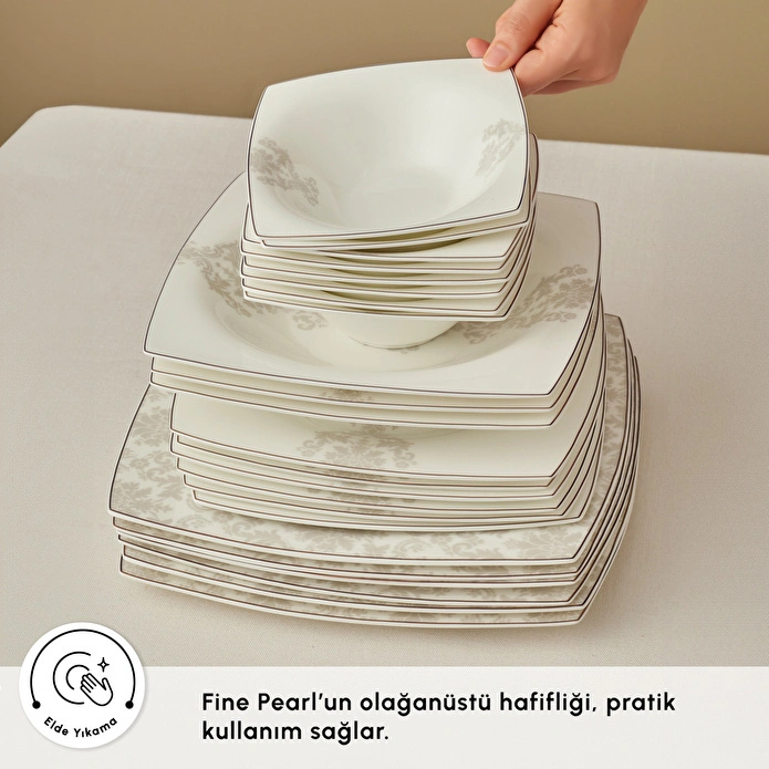 Karaca Fine Pearl Paris 58 Parça 12 Kişilik Yemek Takımı