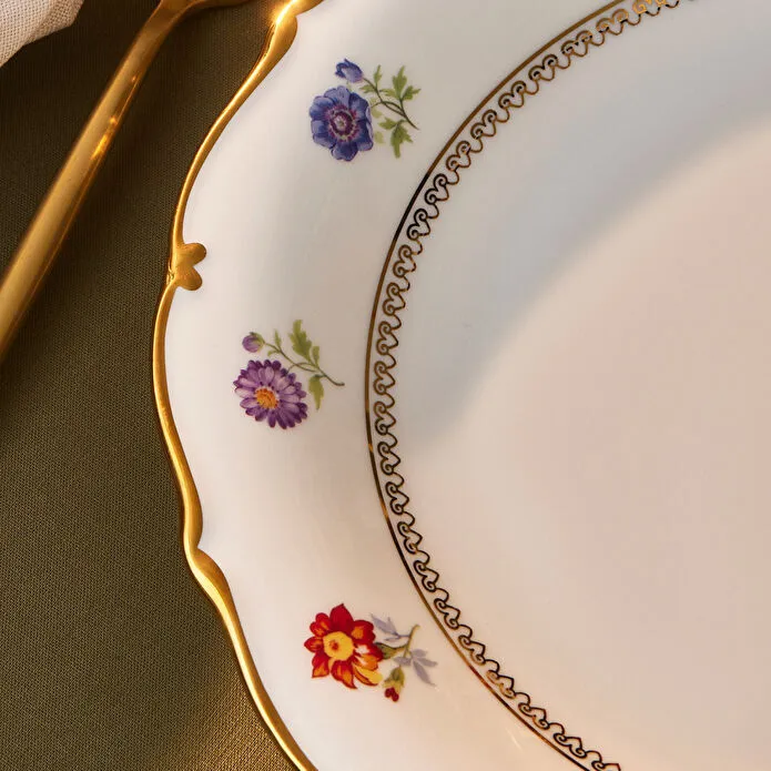 Karaca Royal Bone Diana 32 Parça 6 Kişilik Kahvaltı Takımı Gold