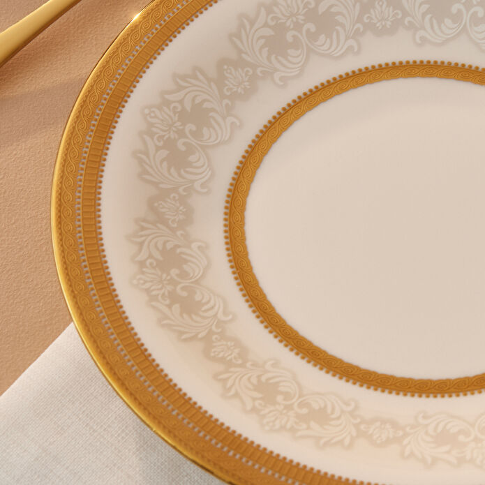 Karaca Royal Bone Charlotte 32 Parça 6 Kişilik Kahvaltı Takımı Gold