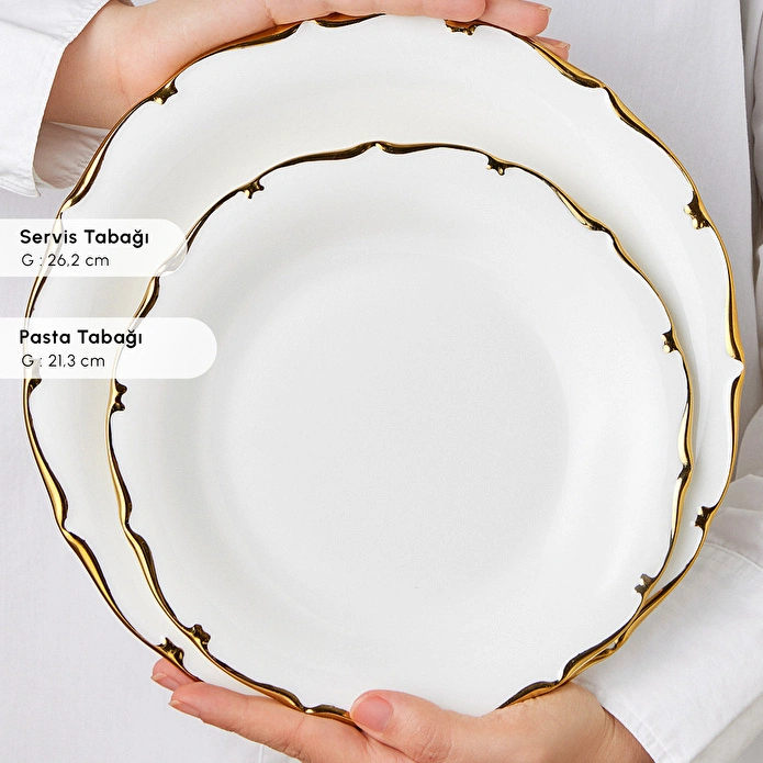 Karaca Royal Bone Spirit 55 Parça 12 Kişilik Yemek Takımı