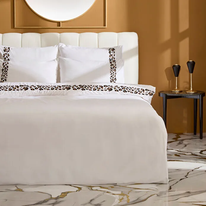 Karaca Home Furia %100 Pamuk Nakışlı Çift Kişilik Nevresim Takımı Beyaz