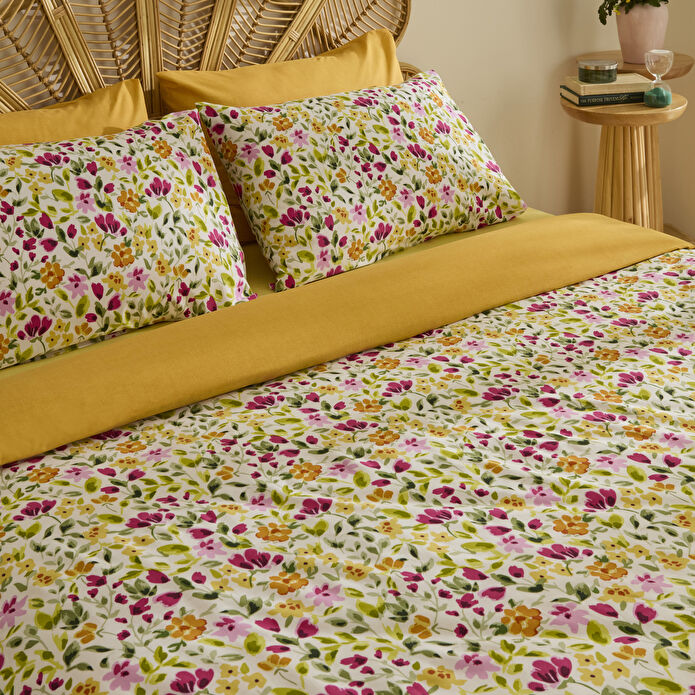 Sarah Anderson Bloomsy Çift Kişilik Nevresim Takımı Pembe