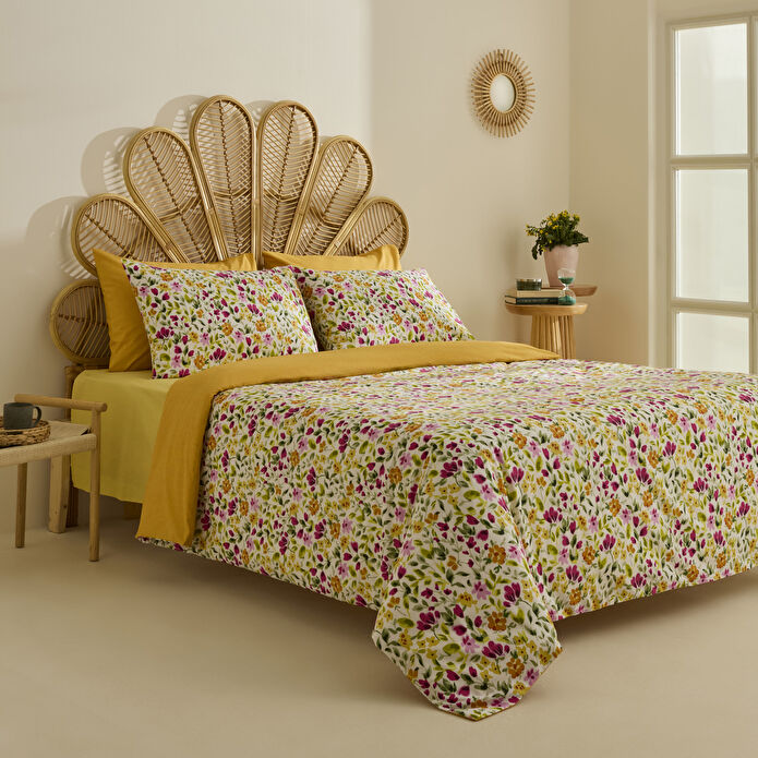 Sarah Anderson Bloomsy Çift Kişilik Nevresim Takımı Pembe