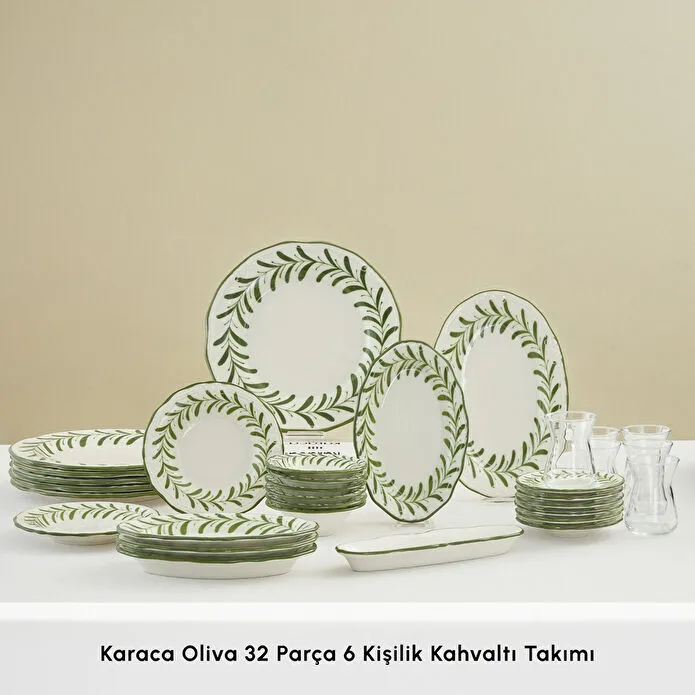 Karaca Oliva 32 Parça 6 Kişilik Kahvaltı Takımı