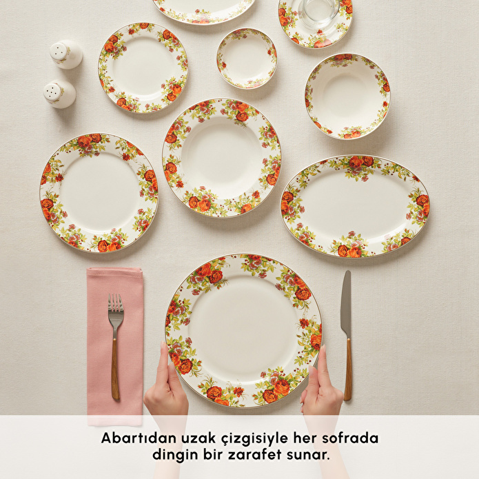 Karaca Elegance Bone Montebello 60 Parça 8 Kişilik Yemek Takımı