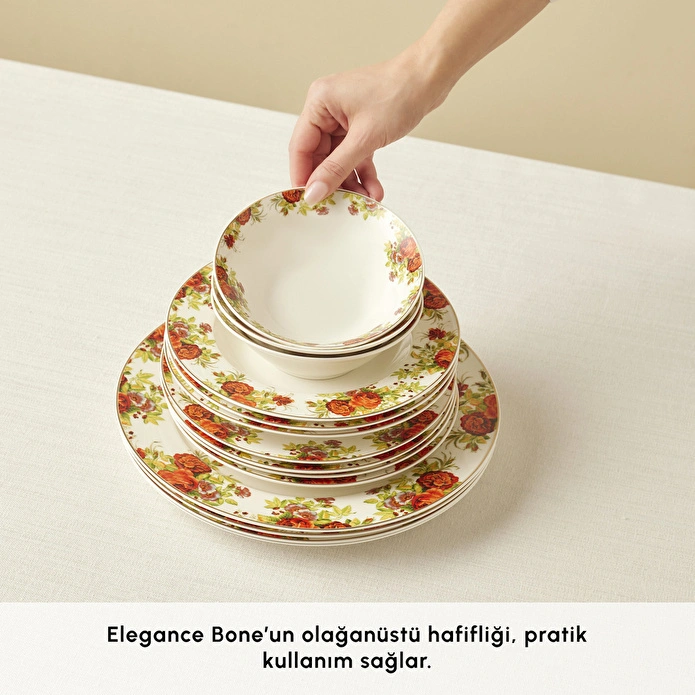 Karaca Elegance Bone Montebello 60 Parça 8 Kişilik Yemek Takımı