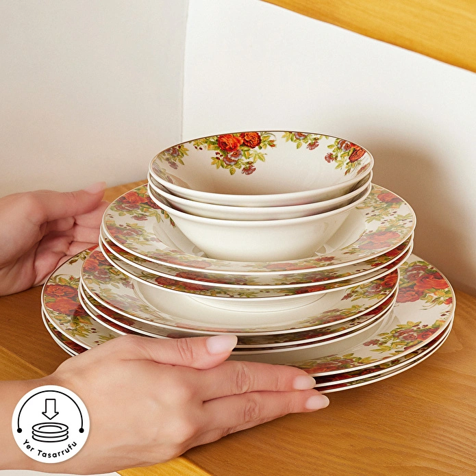 Karaca Elegance Bone Montebello 60 Parça 8 Kişilik Yemek Takımı