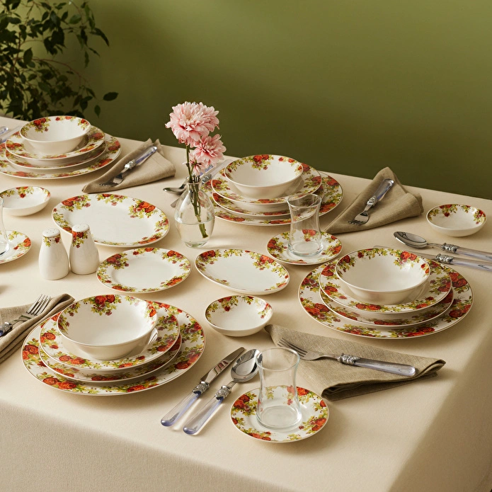 Karaca Elegance Bone Montebello 60 Parça 8 Kişilik Yemek Takımı