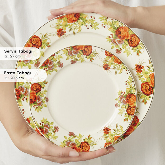 Karaca Elegance Bone Montebello 60 Parça 8 Kişilik Yemek Takımı ve Kahvaltı Seti