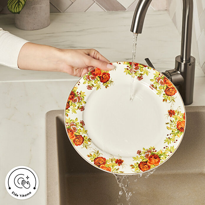 Karaca Elegance Bone Montebello 60 Parça 8 Kişilik Yemek Takımı ve Kahvaltı Seti