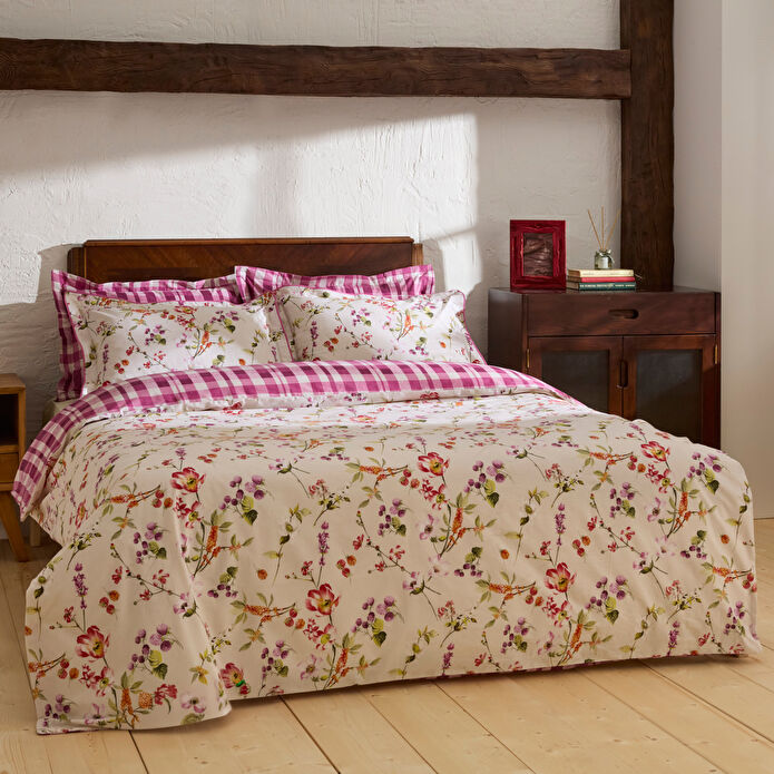 Karaca Home Berry Hills Çift Kişilik Nevresim Takımı Mürdüm