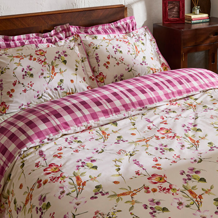 Karaca Home Berry Hills Çift Kişilik Nevresim Takımı Mürdüm