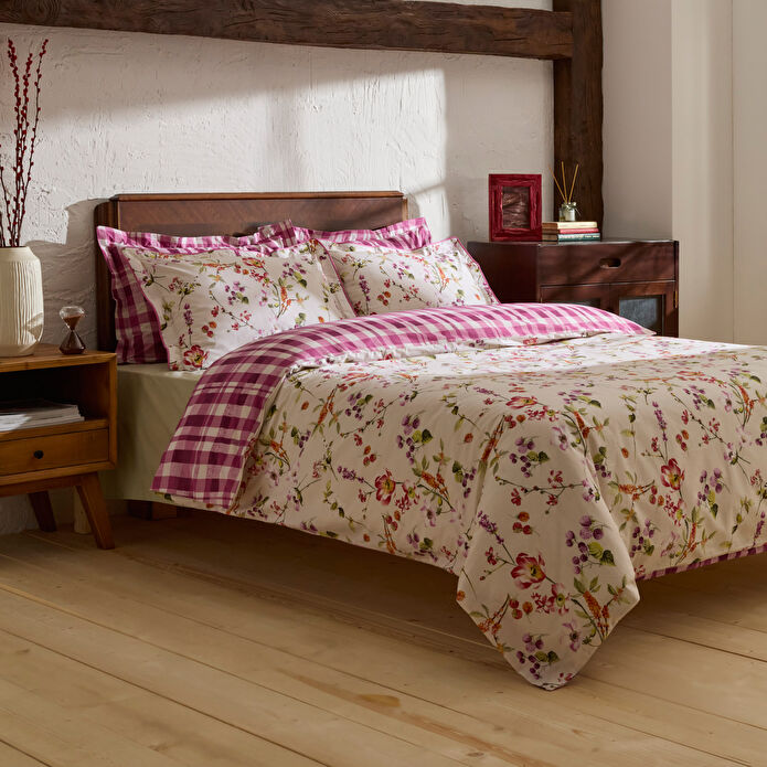 Karaca Home Berry Hills Çift Kişilik Nevresim Takımı Mürdüm