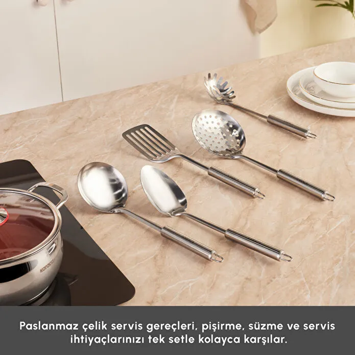 Karaca Karıştır-Pişir-Sakla 18 Parça Çelik Tencere Seti