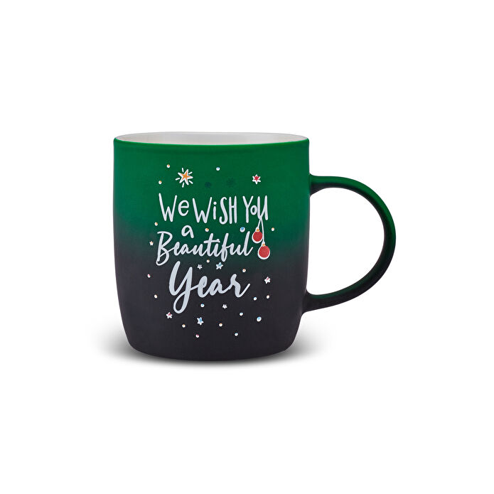 Karaca New Year Yılbaşı Soft Touch 4 Kişilik Kupa Seti 350 ml