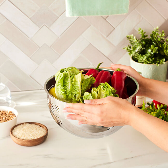 Karaca Mutfaksever Flow Çelik Yıkama ve Süzgeç Kabı 24 cm