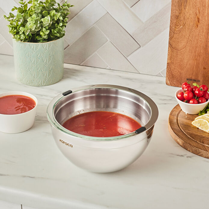 Karaca Mutfaksever Ice Hot Bowl Çelik Servis Kasesi 20 cm