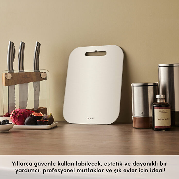 Karaca 304 Paslanmaz Çelik Kesme Tahtası Inox