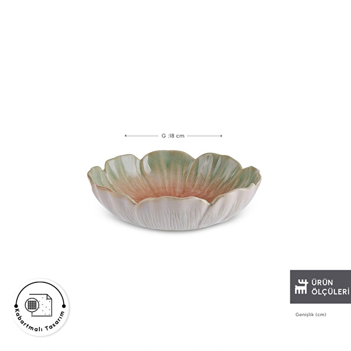 Karaca Magnolia Çukur Tabak 18 cm