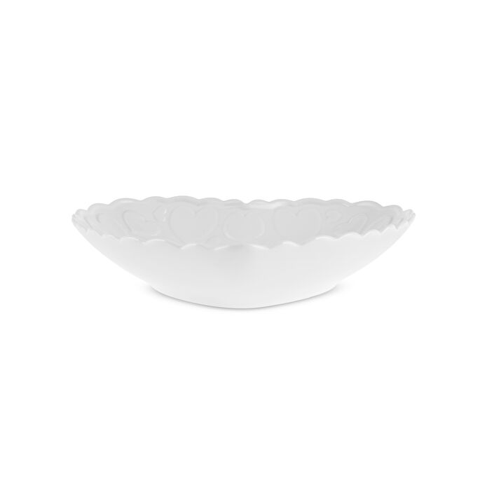 Karaca Pink Love Çukur Tabak Beyaz 20 cm